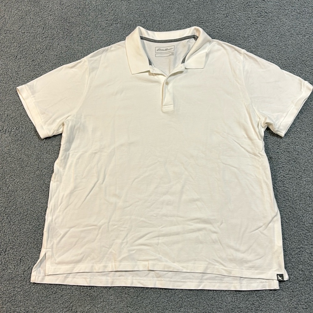 Mens Eddie Bauer White Polo shirt size 2xl